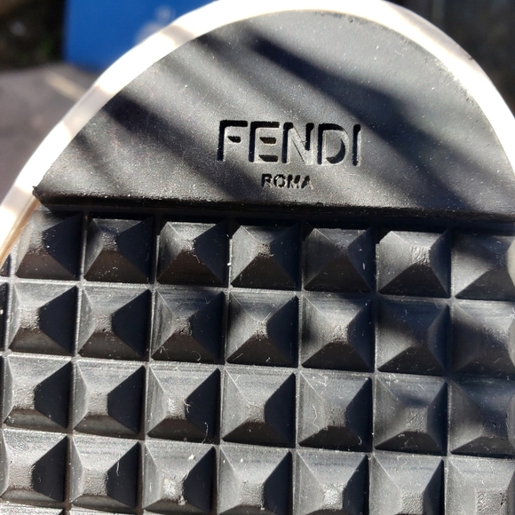 Fendi Black and White Monster Slip-On Sneakers - Picture 9 of 12